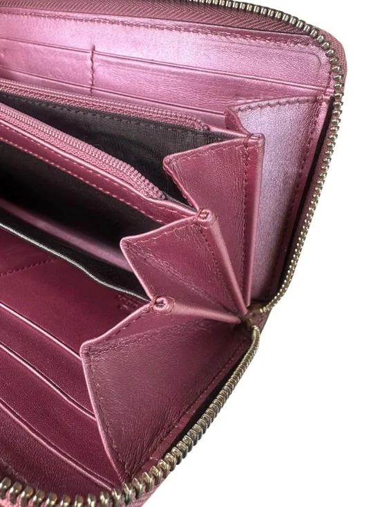 Gucci Metallic Rose Pink Zip-Around Continental Wallet - Picture 7 of 10